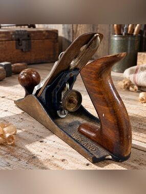 Vintage Woden No. 4 Smoothing Plane 9.5” Made England Woodworking Hand Tool